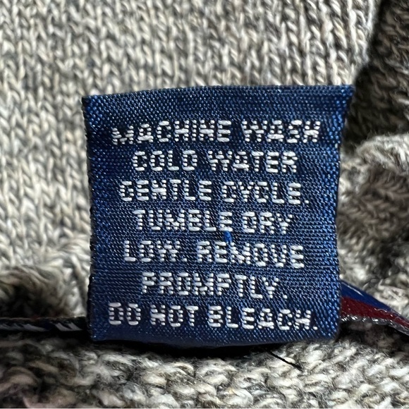 90S Liberty Beige Grey Fair Isle Chunky Knit Grandpa Sweater Mens medium - Picture 9 of 10